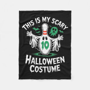 Funny Ghost Bowling League Team Halloween Humor Te Fleece Blanket