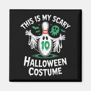 Funny Ghost Bowling League Team Halloween Humor Te Magnet