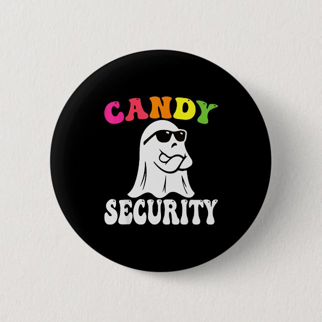 Funny Ghost Candy Security Halloween Costume Hallo 6 Cm Round Badge (Front)