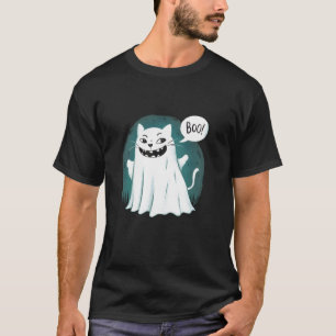 Funny Ghost Cat Boo Halloween Animal Ghost Kitty T-Shirt