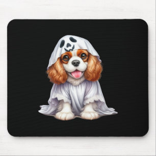 Funny Ghost Cavalier King Charles Spaniel Dog Love Mouse Mat