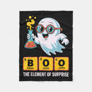 Funny Ghost Chemistry Boo The Element Of Surprise  Fleece Blanket