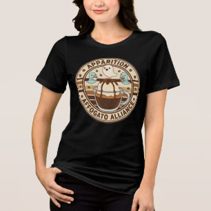 Funny Ghost Coffee T-Shirt Apparition Affogato All Tri-Blend Shirt