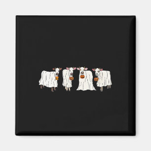 Funny Ghost Cows Halloween Animals Cow Lover Spook Magnet