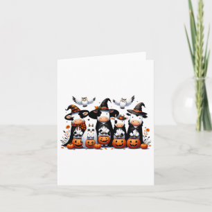 Funny Ghost Cows Halloween Animals Cow Owls Spooky Card
