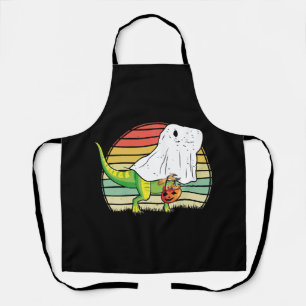 Funny Ghost Dinosaur Halloween Apron