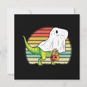 Funny Ghost Dinosaur Halloween Invitation