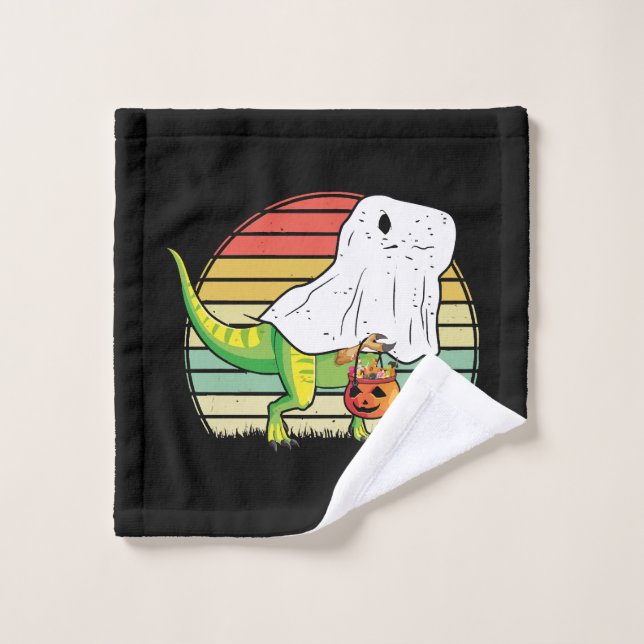 Funny Ghost Dinosaur Halloween Wash Cloth (Wash Cloth)