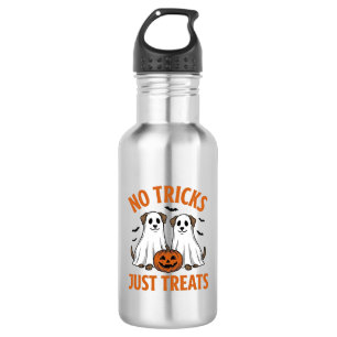Funny Ghost Dog Halloween No Tricks Just Treats De 532 Ml Water Bottle
