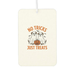 Funny Ghost Dog Halloween No Tricks Just Treats De Car Air Freshener