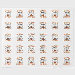 Funny Ghost Dog Halloween No Tricks Just Treats De Wrapping Paper
