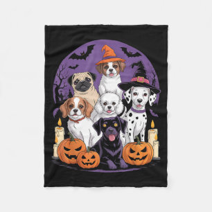 Funny Ghost Dog Halloween Shirt Halloween Dog Fleece Blanket