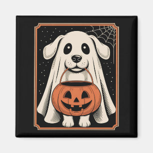 Funny Ghost Dog Halloween Shirt Halloween Dog Long Magnet
