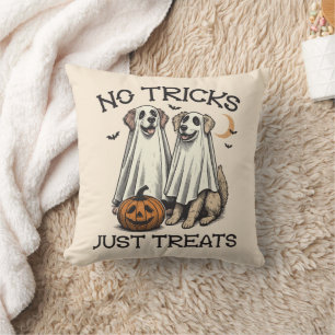 Funny Ghost Dogs Vintage Halloween Cushion