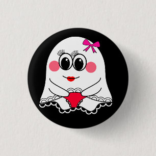 Funny Ghost emoji! 3 Cm Round Badge