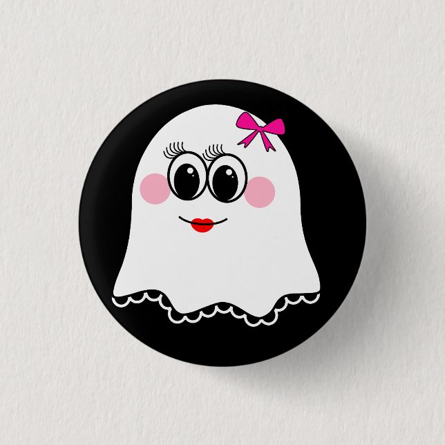 Funny Ghost emoji! 3 Cm Round Badge (Front)