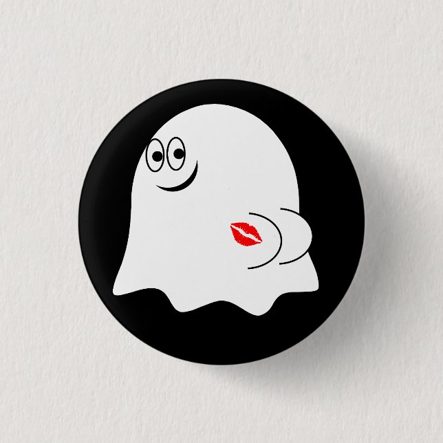 Funny Ghost emoji! 3 Cm Round Badge (Front)