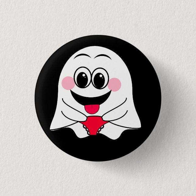 Funny Ghost emoji! 3 Cm Round Badge (Front)