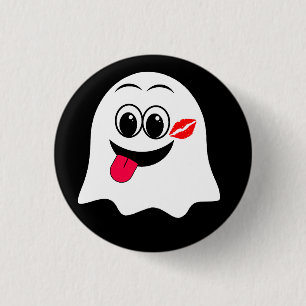 Funny Ghost emoji! 3 Cm Round Badge