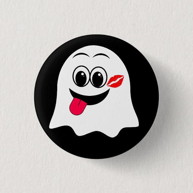 Funny Ghost emoji! 3 Cm Round Badge (Front)