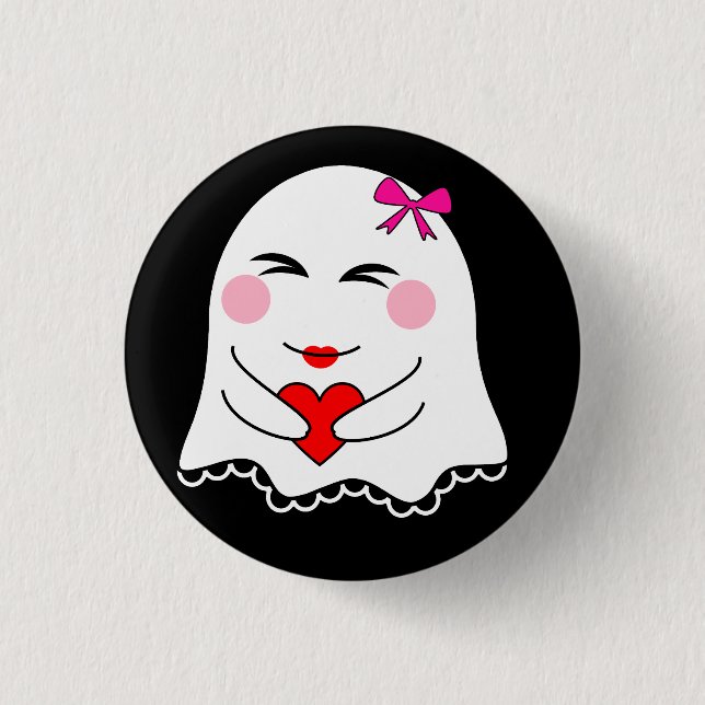 Funny Ghost emoji! 3 Cm Round Badge (Front)