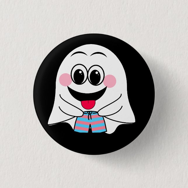 Funny Ghost emoji! 3 Cm Round Badge (Front)