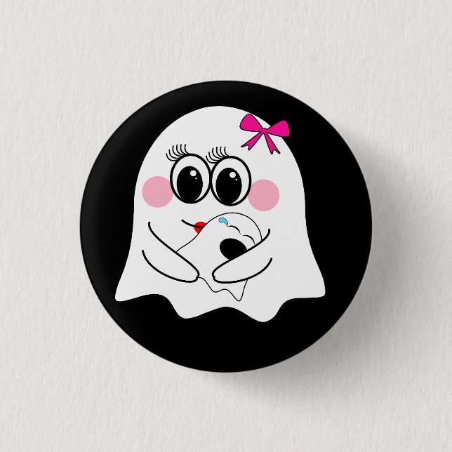 Funny Ghost emoji! 3 Cm Round Badge (Front)
