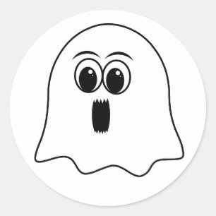 Funny Ghost emoji! Classic Round Sticker