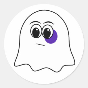 Funny Ghost emoji! Classic Round Sticker