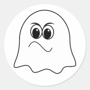 Funny Ghost emoji! Classic Round Sticker