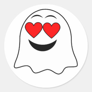 Funny Ghost emoji! Classic Round Sticker