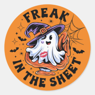 Funny Ghost "Freak In Sheet" Sticker