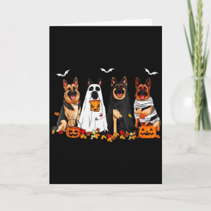 Funny Ghost German Shepherd Halloween Dog Mom Dog Card