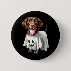 Funny Ghost German Shorthaired Pointer Dog Lover 6 Cm Round Badge