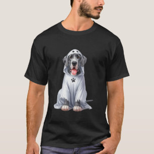 Funny Ghost Great Dane Dog Lover Halloween Costume T-Shirt