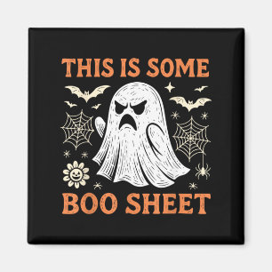 Funny Ghost Halloween Costume Boo Sheet Spooky Magnet