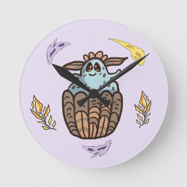 Funny ghost Halloween  Round Clock (Front)
