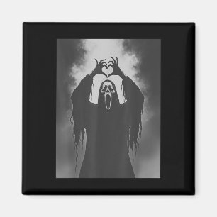 Funny Ghost Hand Heart Sign Spooky Costume Hallowe Magnet