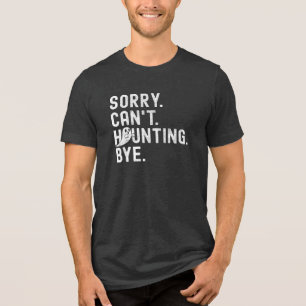 Funny Ghost Haunting Retro Halloween  Tri-Blend Shirt