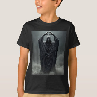 Funny ghost heart hands scary face halloween T-Shirt