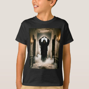 Funny ghost heart hands scary face halloween T-Shirt