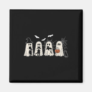 Funny Ghost Holding A Black Cat Halloween Ghost Ca Magnet