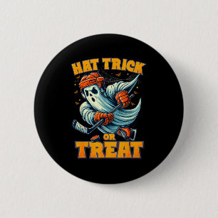 Funny Ghost Ice Hockey Player Halloween Costume Me 6 Cm Round Badge
