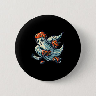 Funny Ghost Ice Hockey Player Halloween Costume Me 6 Cm Round Badge