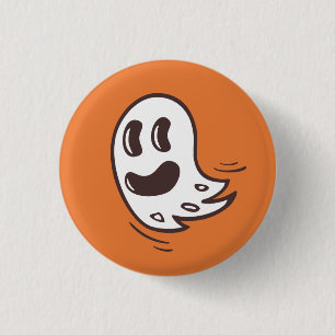 Funny Ghost Illustration Button