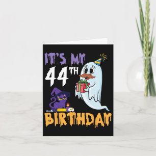 Funny Ghost It's My 44th Birthday Halloween Party  Card