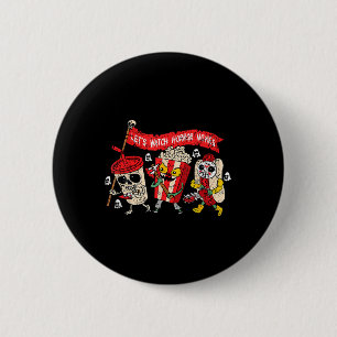 Funny Ghost Lets Watch Horror Movies Halloween Ske 6 Cm Round Badge
