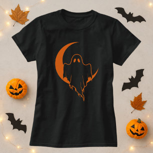 Funny Ghost Moon Halloween T-Shirt
