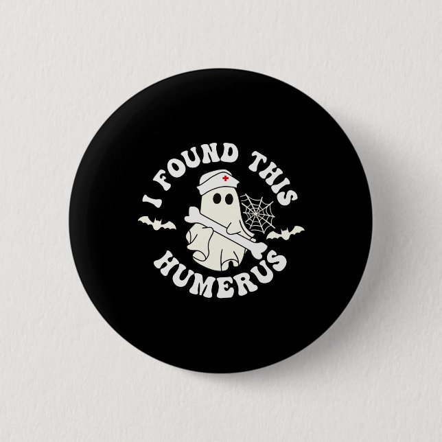 Funny Ghost Nurse Halloween  6 Cm Round Badge (Front)
