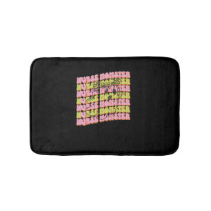 Funny Ghost Nurse Momster For Scary mum Halloween. Bath Mat